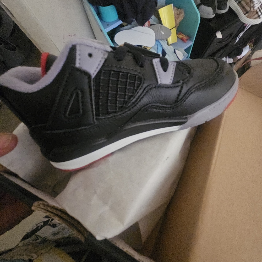 Jordan Black and Gray Athletic Sneakers with Mesh Upper